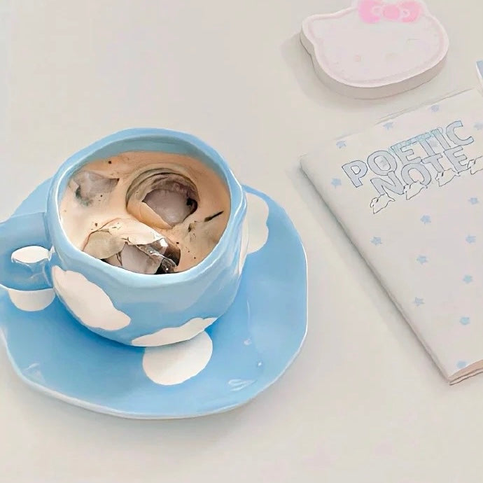 Cloud Ceramic Mug & Saucer Set