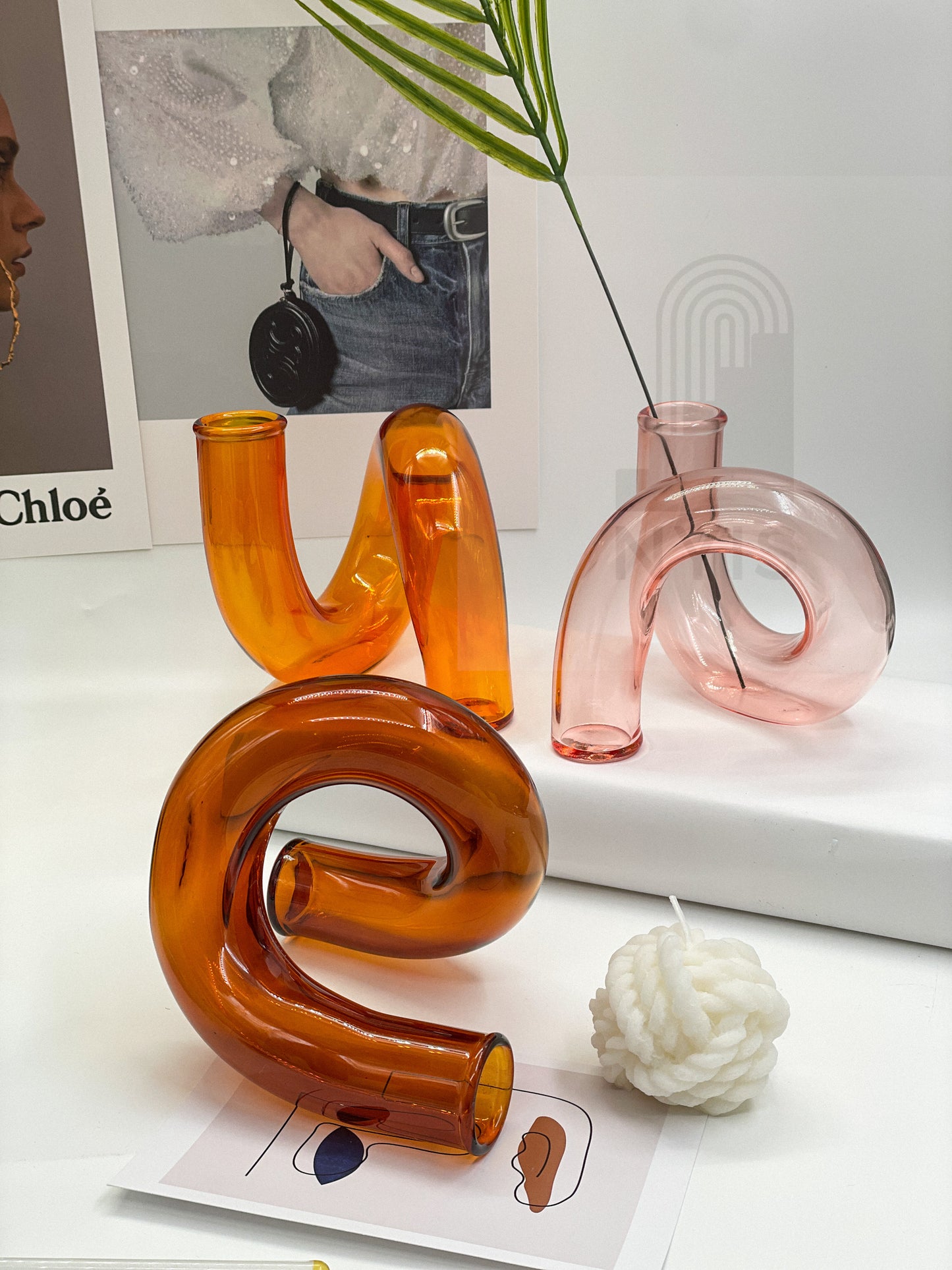 Retro Twist Vase/ Candle Holders