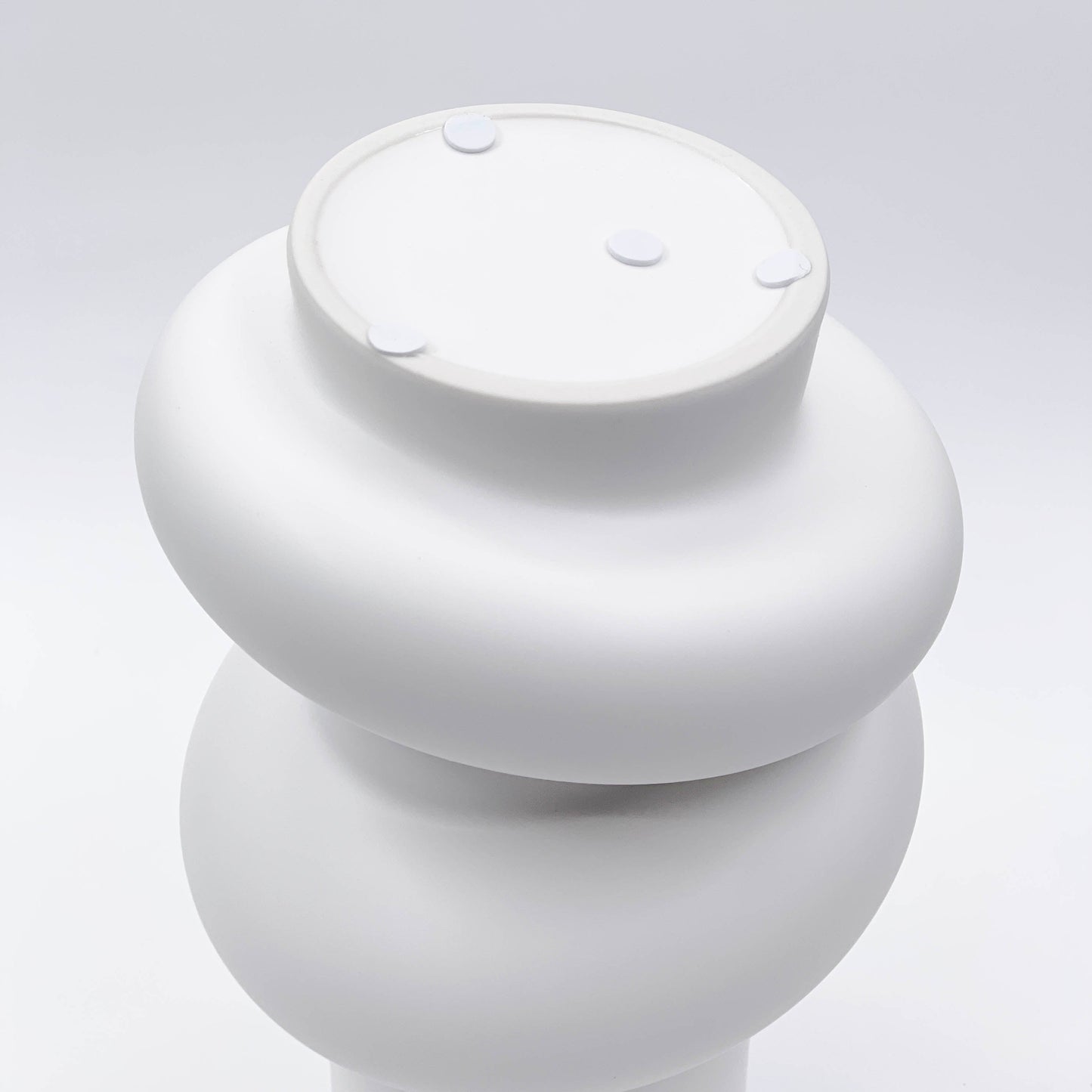 Cleo Ceramic Vase - White/Silver