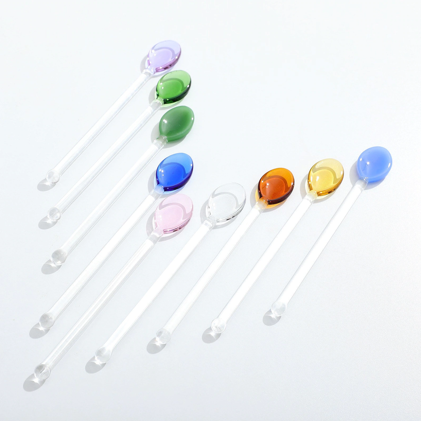 Lollipop Glass Stirring Spoons (Set of 8) | Unique Gift for Her