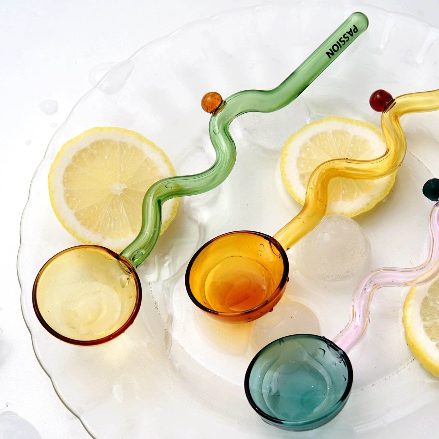 Twist Glass Spoon, quirky spoons, retro homeware, cute teaspoons, coffee spoon, drink stirrers, cocktail mixers, cute unique gift for her