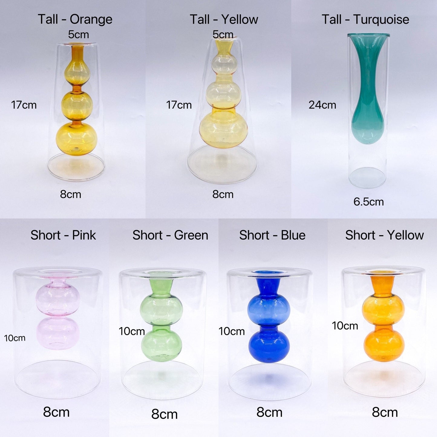Floating Vases, glass flower vase, Retro Decor, unique gift for her, vase decor, Trendy homeware, nordic vase