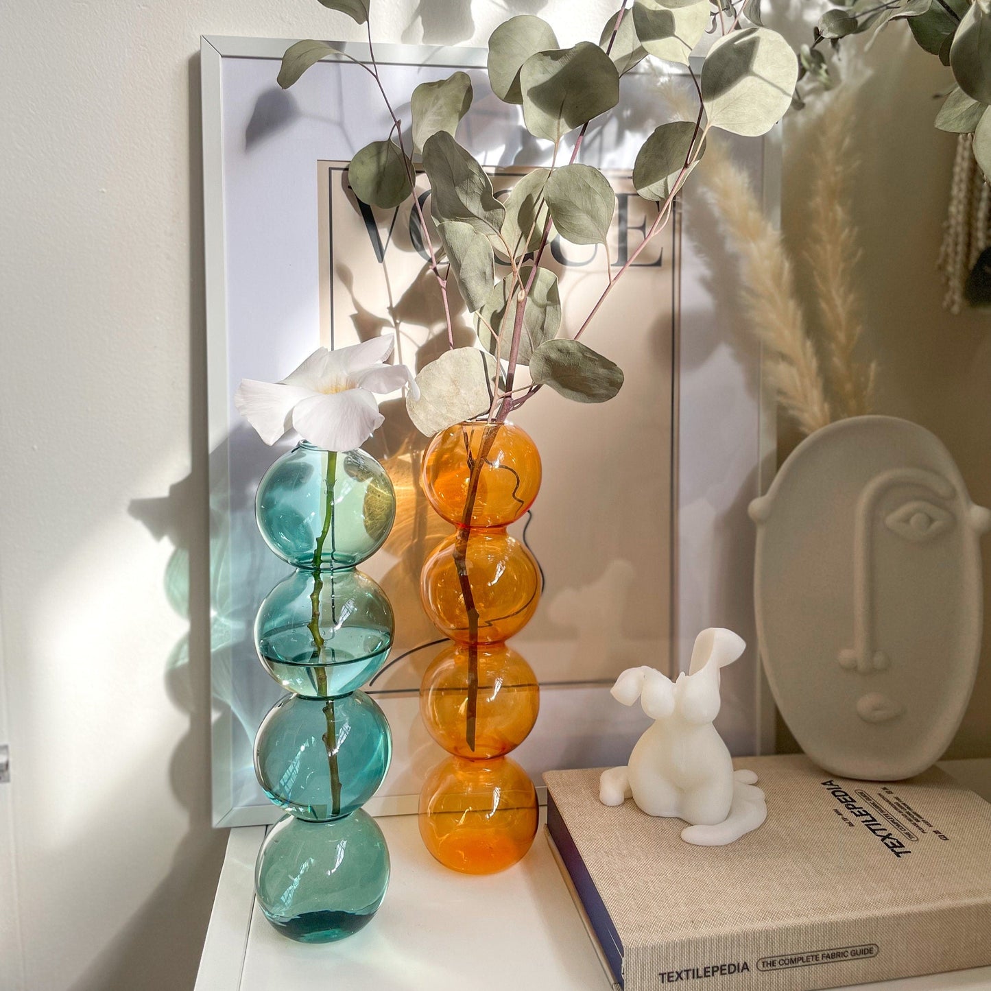 Bubble Vase, glass flower vase, Retro Decor, unique gift for her, vase decor, Trendy homeware, nordic vase