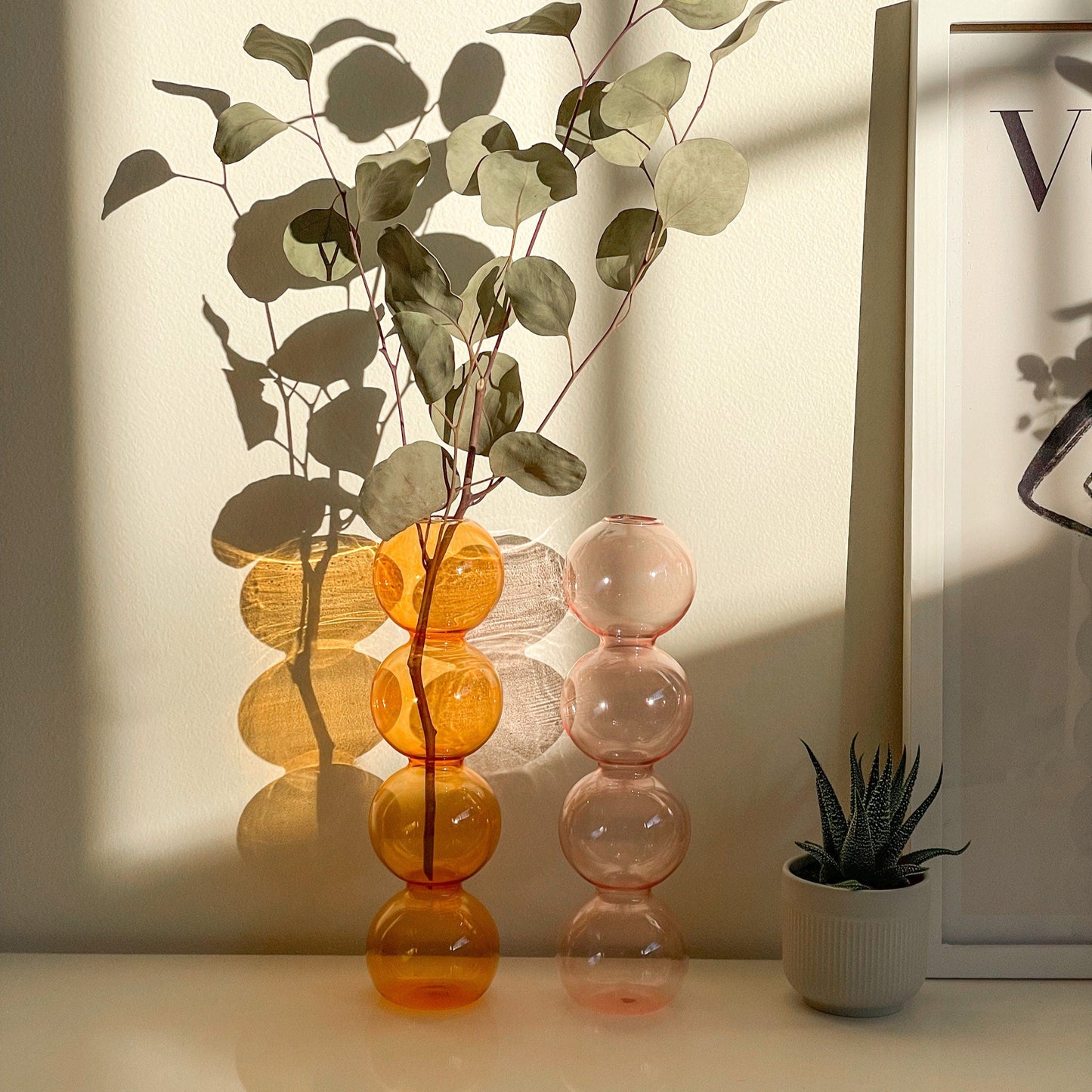 Bubble Vase, glass flower vase, Retro Decor, unique gift for her, vase decor, Trendy homeware, nordic vase