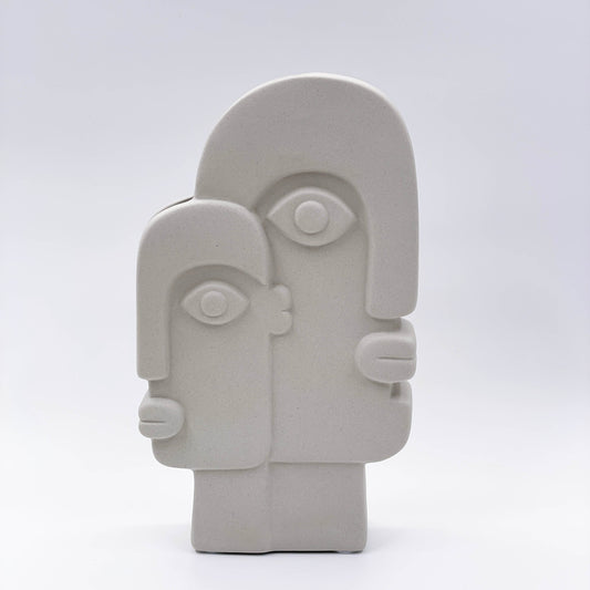 Sculptural ceramic vessel styled as a coffee table centrepiece