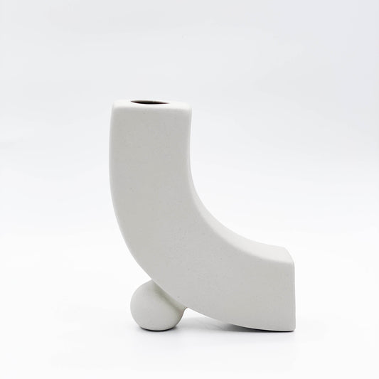 Curved Rhea Ceramic Vase