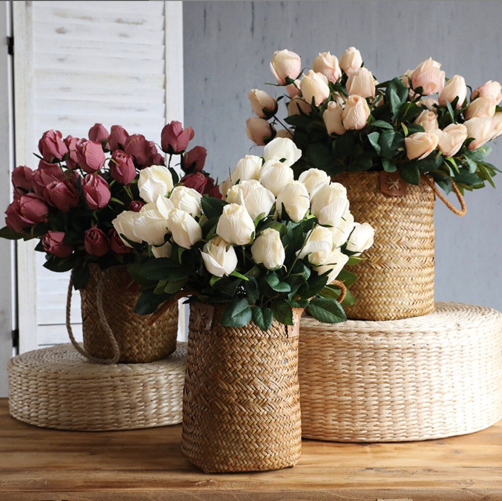 Tall 9 Heads Silk Rose Bundle wedding centrepiece