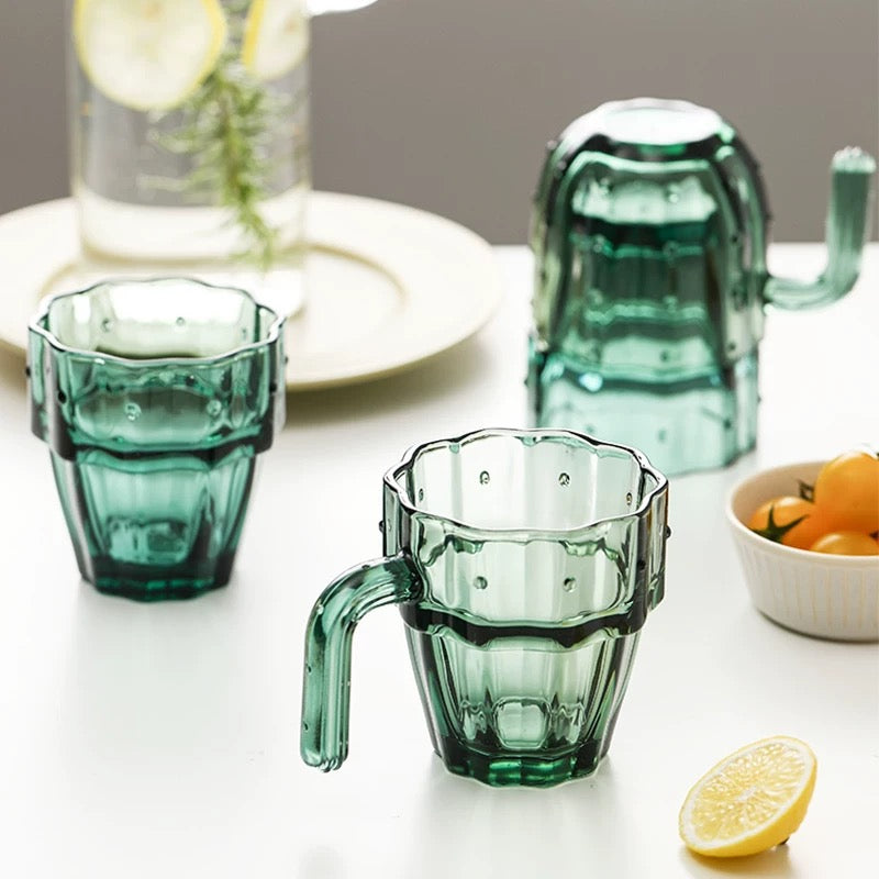 Cactus Stackable Glass Cups