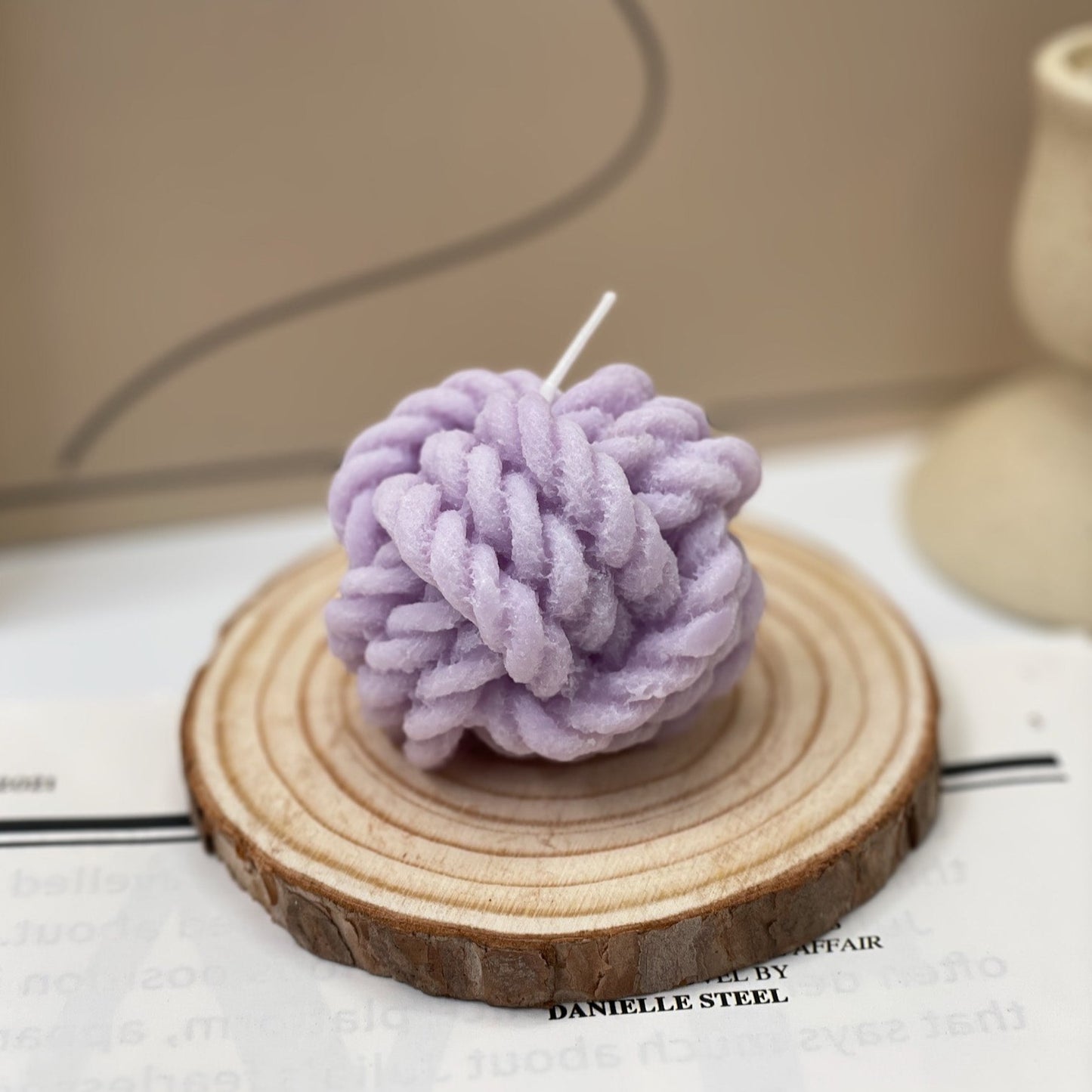 Natural Soy Yarn Ball Candle