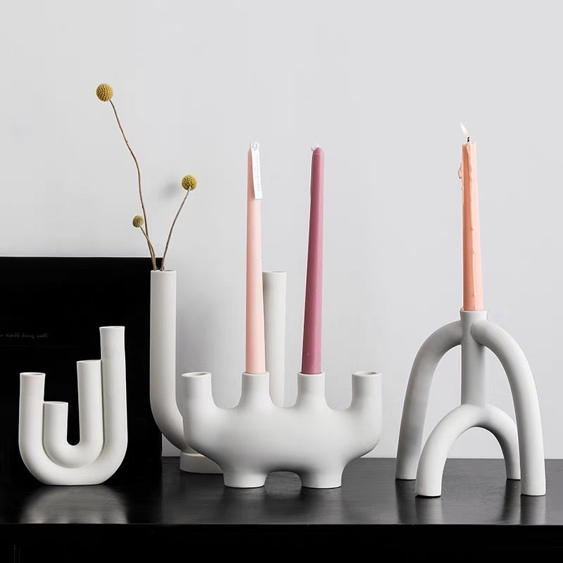 Arc Ceramic Candle Holder