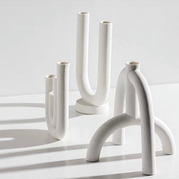 U-shaped Ceramic Candle Holder