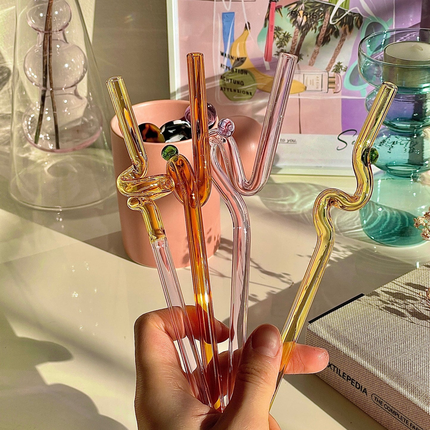 Retro Glass Straws