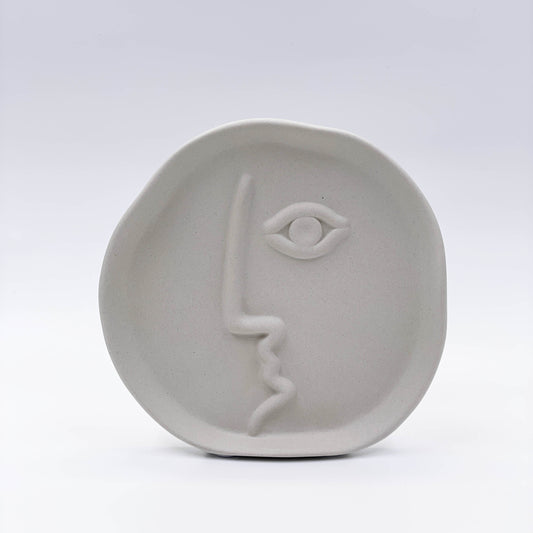 Round Abstract Face Vessel