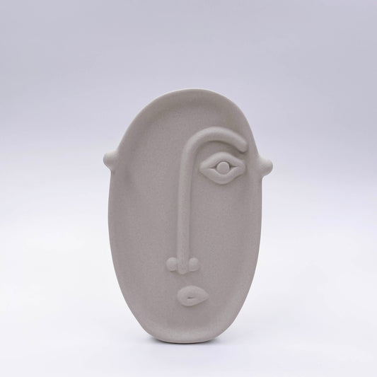 Abstract Face Ceramic Vase