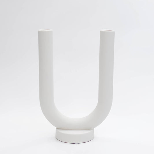 U-shaped Ceramic Candle Holder