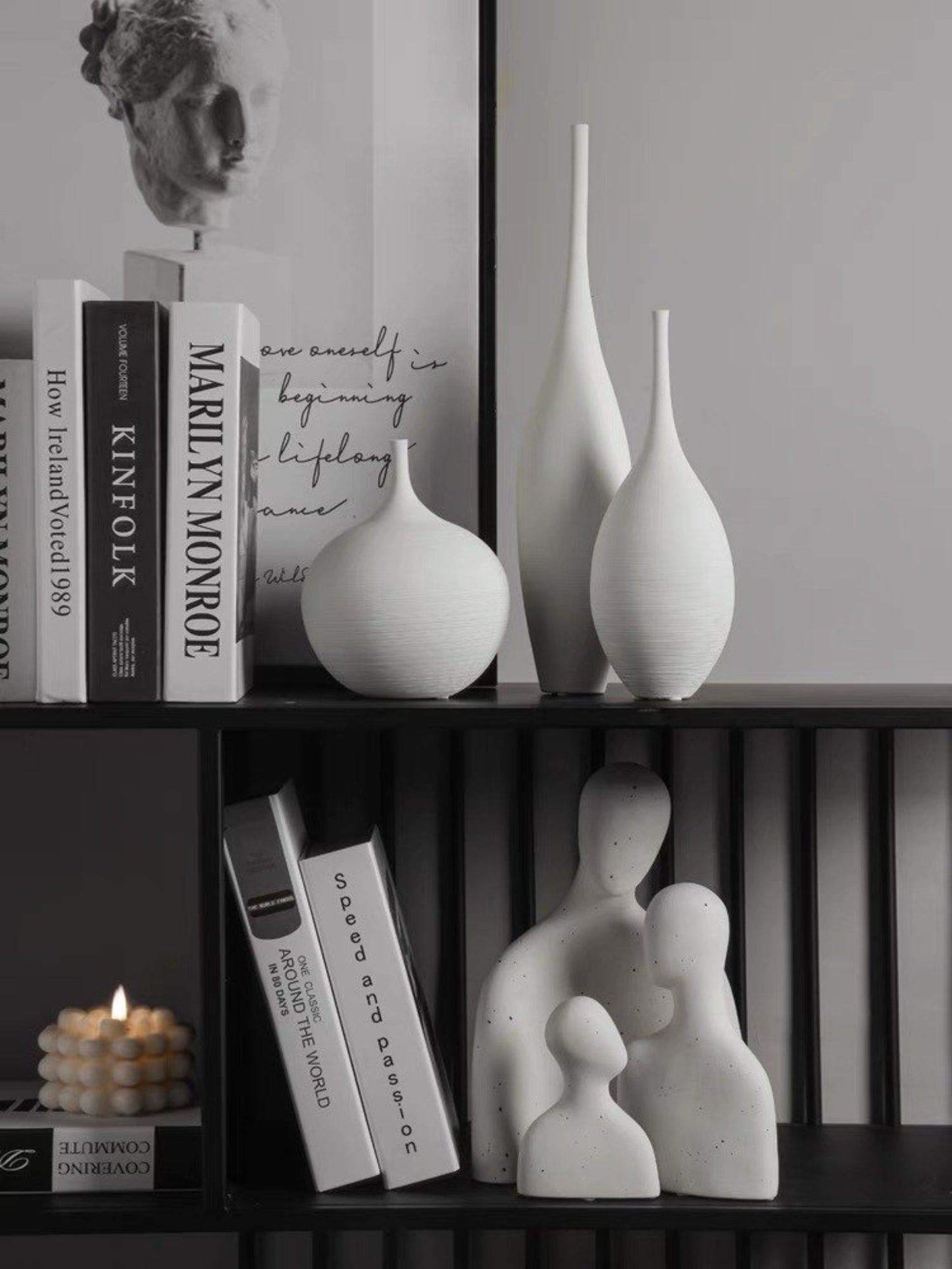 Monochrome Ceramic Vase Set