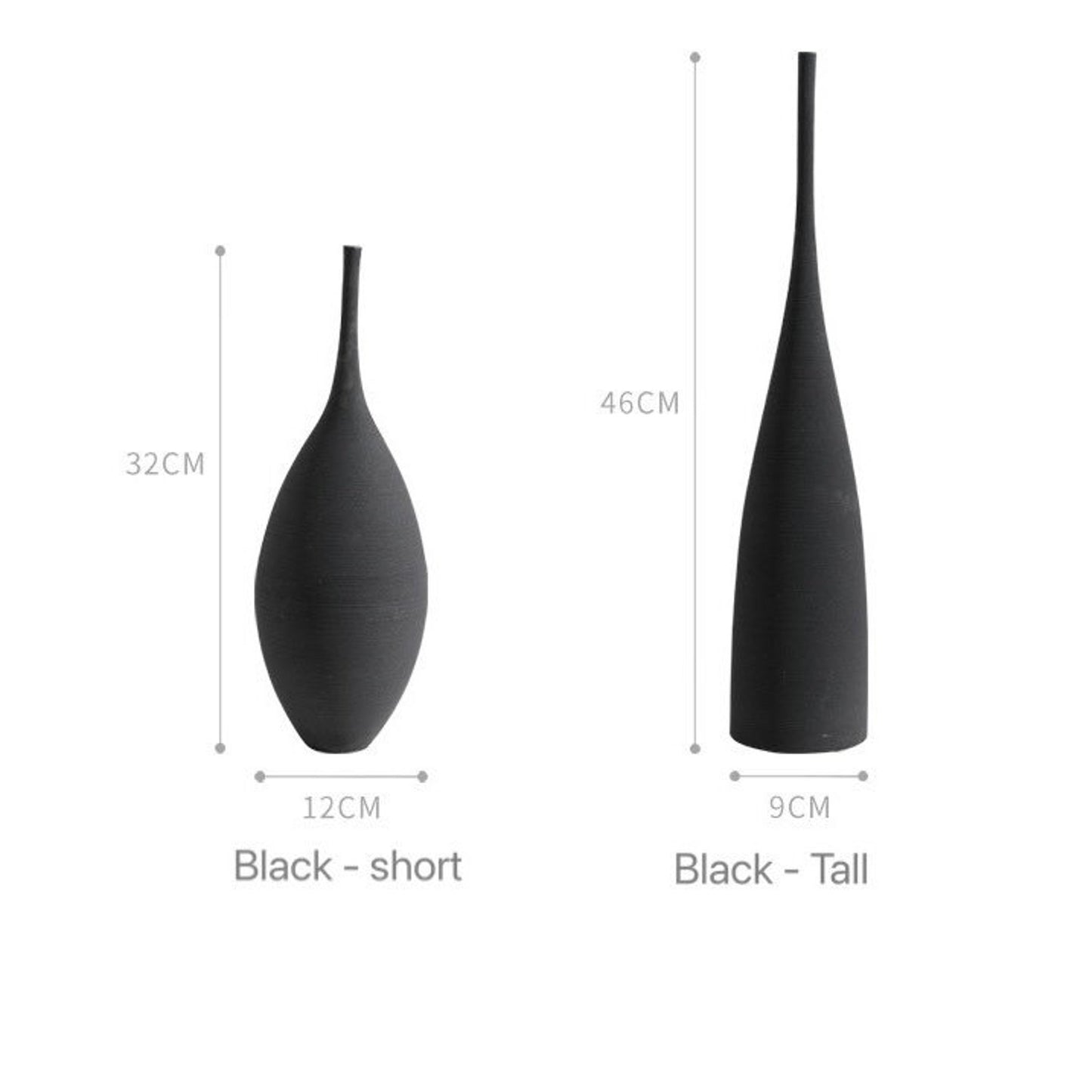 Monochrome Ceramic Vase Set