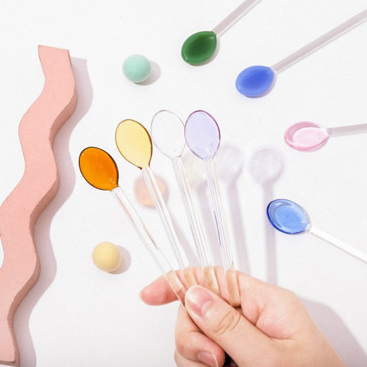 Lollipop Glass Stirring Spoons (Set of 8) | Unique Gift for Her