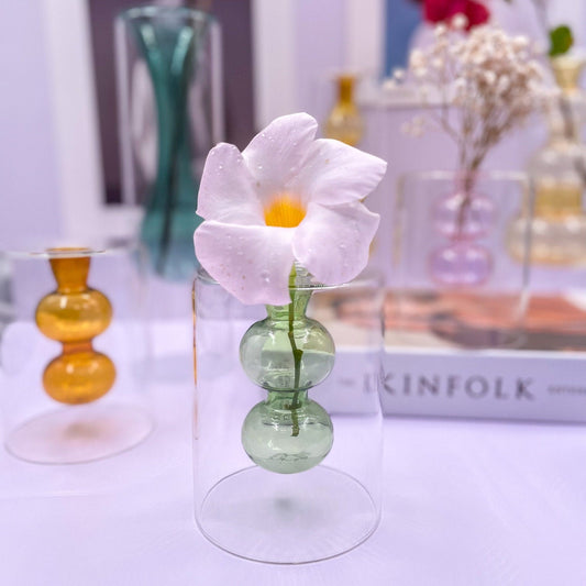 Floating Vases, glass flower vase, Retro Decor, unique gift for her, vase decor, Trendy homeware, nordic vase